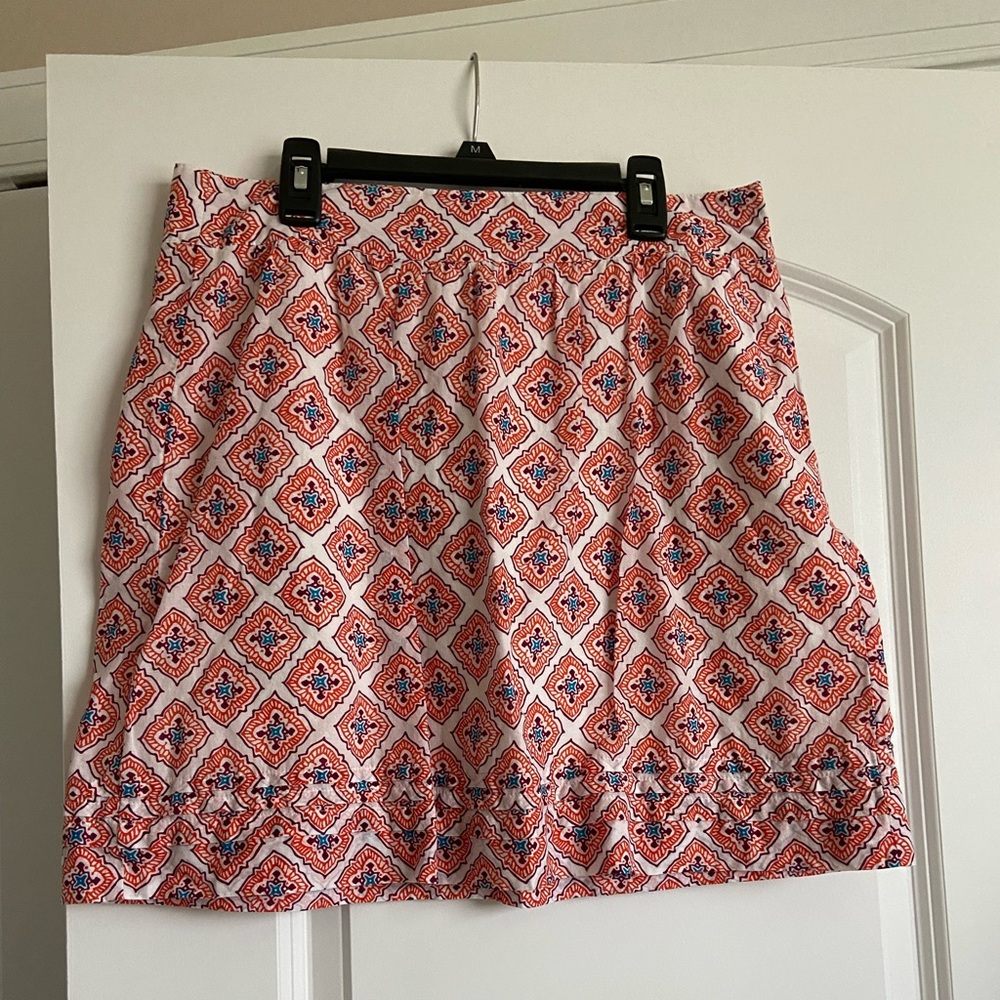 Colorful, linen LOFT skirt - size 6P.